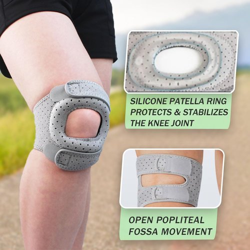 BOVVSKY Wellnee Knee Brace, Wellknee Knee Brace for Women Men, Adjustable Knee Support for Injuries, Sports, and Workouts (2pc-Large)