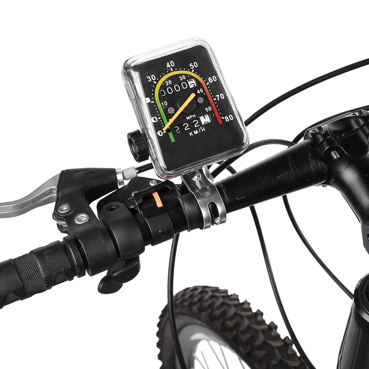 Bike Speedometer, Waterproof Bicycle Odometer MPH, Cycling Speedometer Bicycle Computer Mountain Bike Code Table Waterproof Mechanical Odometer for All Bicycles