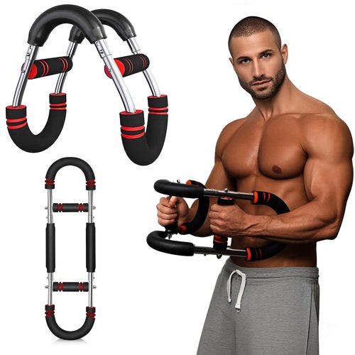 Twister Arm Trainer, 60-110lb Chest Workout Equipment, Three-Speed Adjustable Fitness Equipment, Arm Trainer, Portable Power Twister Bar, Detachable Design Fitness，for Home & Gym Fitness Equipment