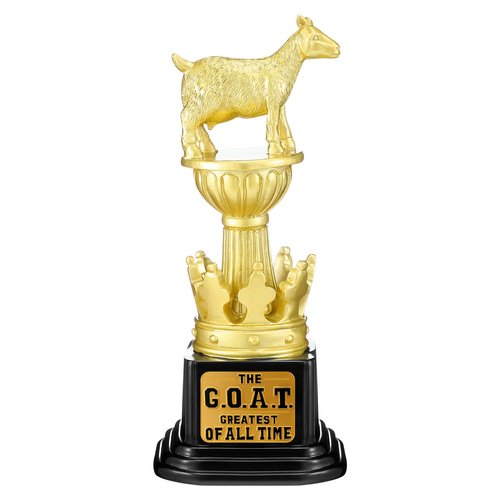 Landical Goat Trophy G. O. A. T Greatest of All Time Funny Trophy Appreciation Gift for Boss, Coworker, Friend League Winner Award Champion Recognition Gifts (Custom Text)