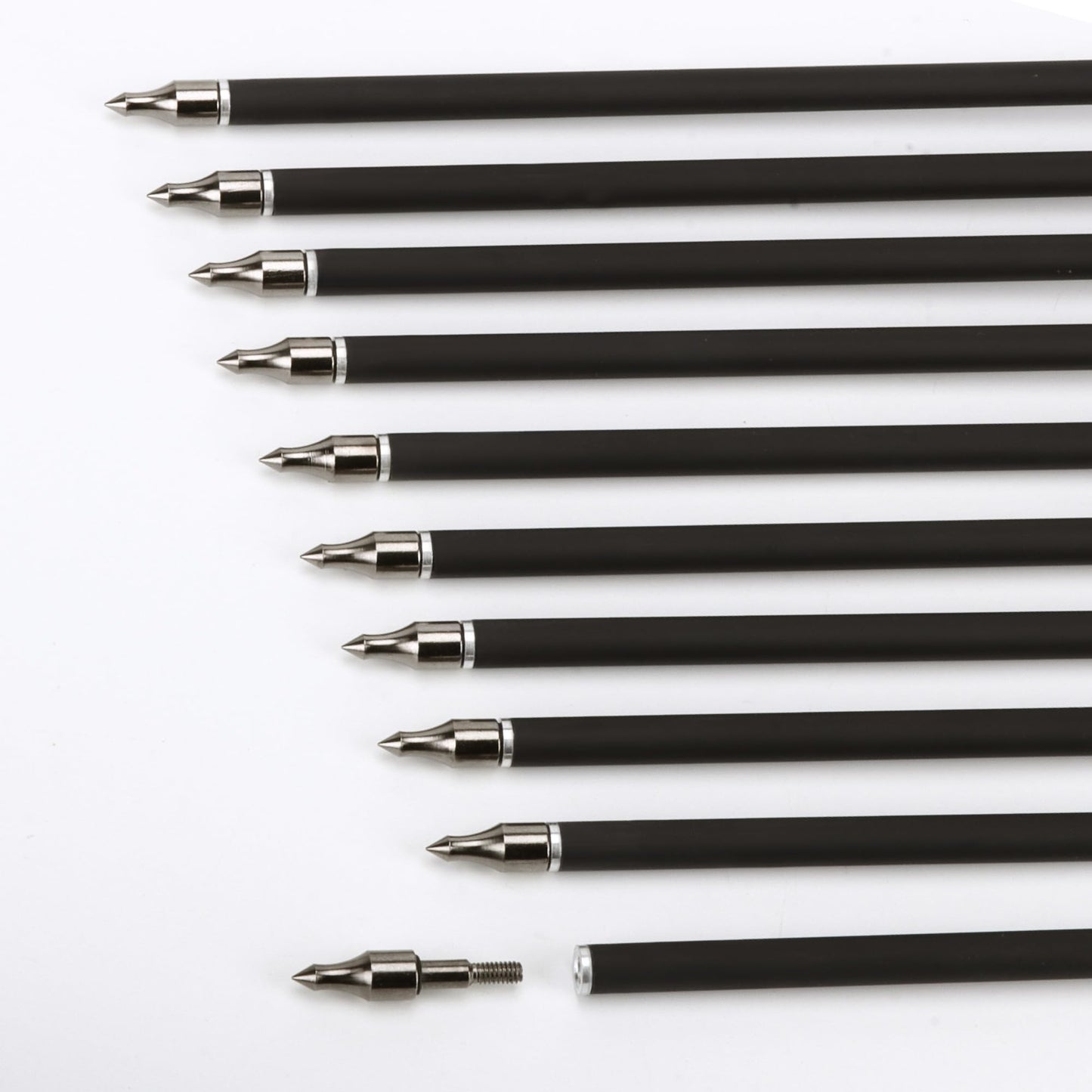 NorthSpoor 30" 18Pcs Archery Carbon Arrows Practice Hunting Arrow with Removable Tips Shaft Spine 500 for Both Compound Bow and Recurve Bows