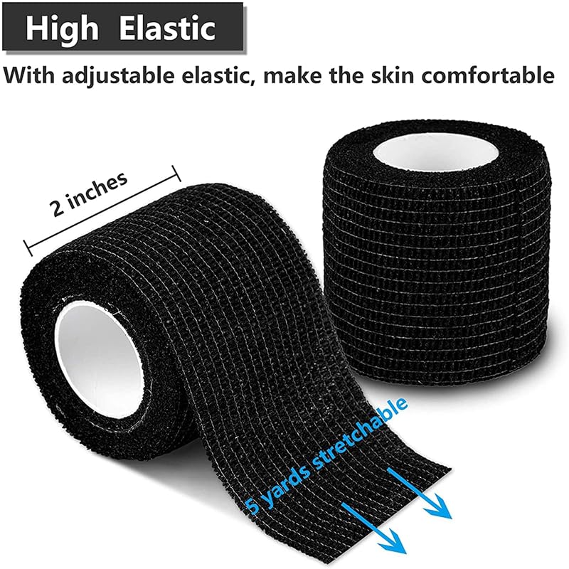 Lyuxzad Self-Adhesive Cohesive Grip Tape Wrap 24 Pack 2" x 5 Yards