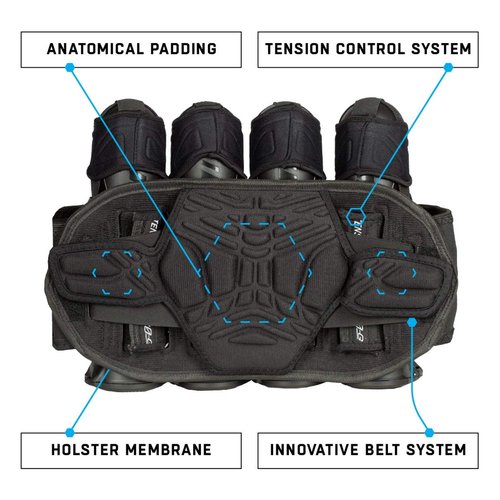 HK Army Zero G 2.0 Paintball Harness - 4+3 (Black/Grey)
