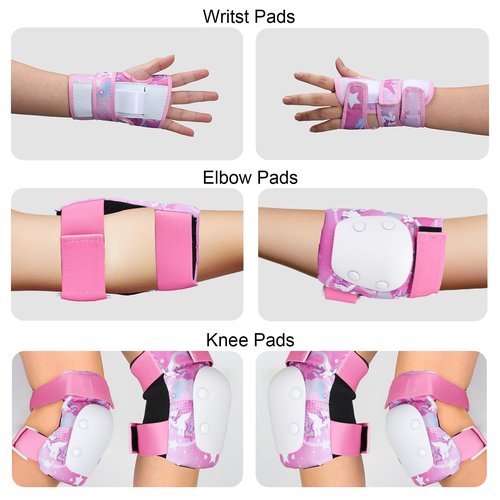 YooxArmor Kids Knee Pads and Elbow Pads Set for Children Ages 3-5/5-8, Toddler Knee Pads Kid Protective Gear Set for Roller Skating,Cycling, Skateboard, Inline Skating, Scooter Riding Sports