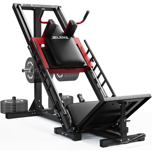 Leg Press Hack Squat Machine, Leg Machine for Home Gym with Linear Bearing, L11 Professional Adjustable Leg Exercise Machine, Lower Body Special, Leg Machine (Red