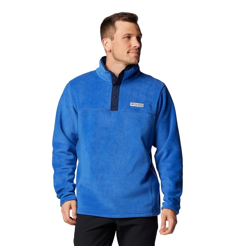 Columbia Steens Mountain Half Snap Fleece Jacket - Mountain Blue / Collegiate Navy, Large