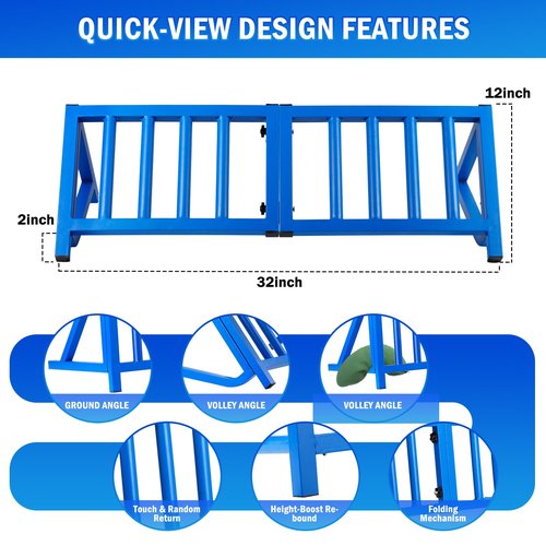 Foldable Soccer Rebounder Board with Metal Frame, Adjustable Angles/Heights, Portable Storage Design, Soccer Training Equipment for Precision Passing/Shooting Drills