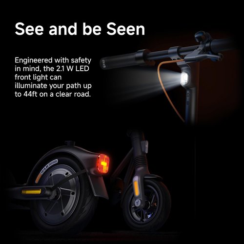 Segway Ninebot F2 Electric KickScooter - 350W Motor, Up to 25 Mi Range and 18 MPH, w/t 10-inch‎ Self-Sealing Tubeless Tires, Dual Braking System and Cruise Control, UL-2272 Certified