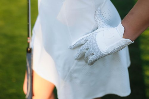 HJ Glove Women's Flexion Golf Glove, Beige Leopard, Large/X-Large, Left Hand