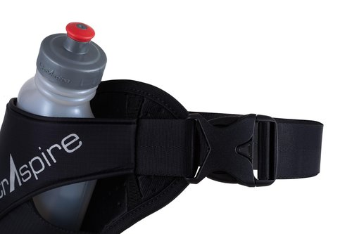 UltrAspire Essential Bottle Pack Hydration Belt - 2.0 Pitch Black, Universal (Waist Size: 28″-40″)