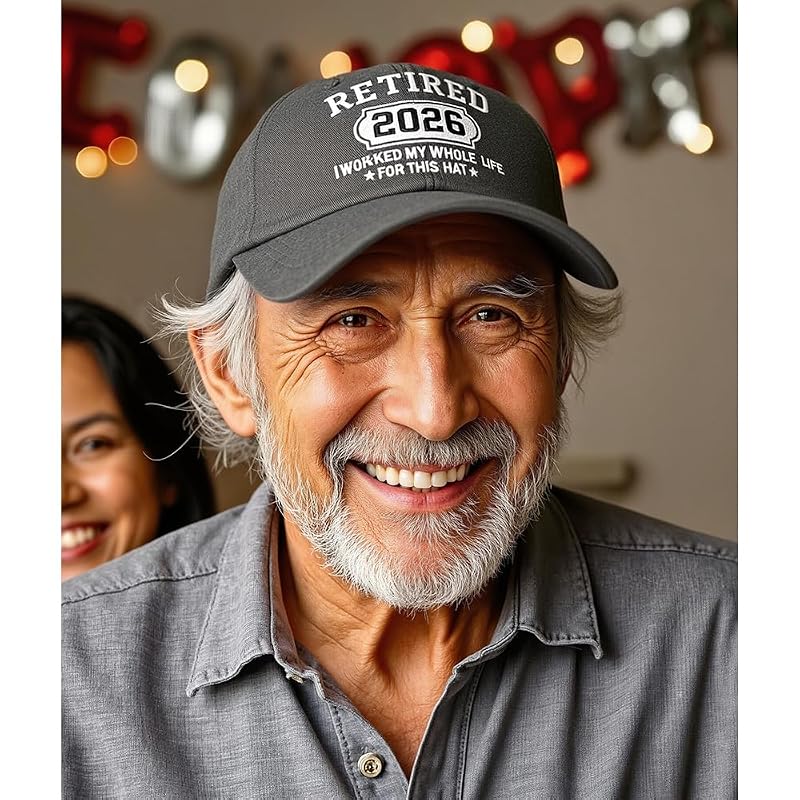 Retirement Hat for Men and Women – 2026 Gift for Dad, Mom, Coworker, Teacher (Dark Grey)