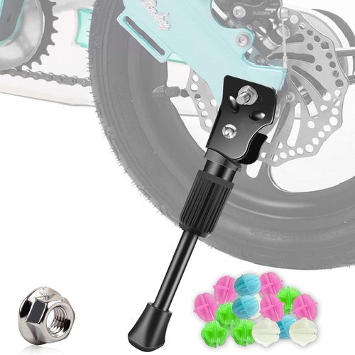 LEICHTEN Kids Bike Kickstand for 16 Inch Wheel Children's Bicycle Single-Side Kick Stand Rear Mount Bikes Support Racks for Girls and Boys Bike