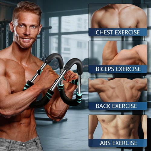 Tcsxady Chest Workout Equipment,Twister Arm Trainer with Adjustable 60-110lb Resistance,Portable Chest Trainer for Men,Strength Training Fitness and Home Workout