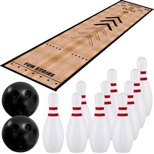 Mini Bowling Set, Bowling Alley Games Toys,Indoor & Outdoor Home Bowling Set,Bowling Pins & Ball Set ï¼?0 pins, 2 Balls for Kid Age 3+ & Adult ??Fun Outdoor Bowling for Backyard, Lawn, Party Games