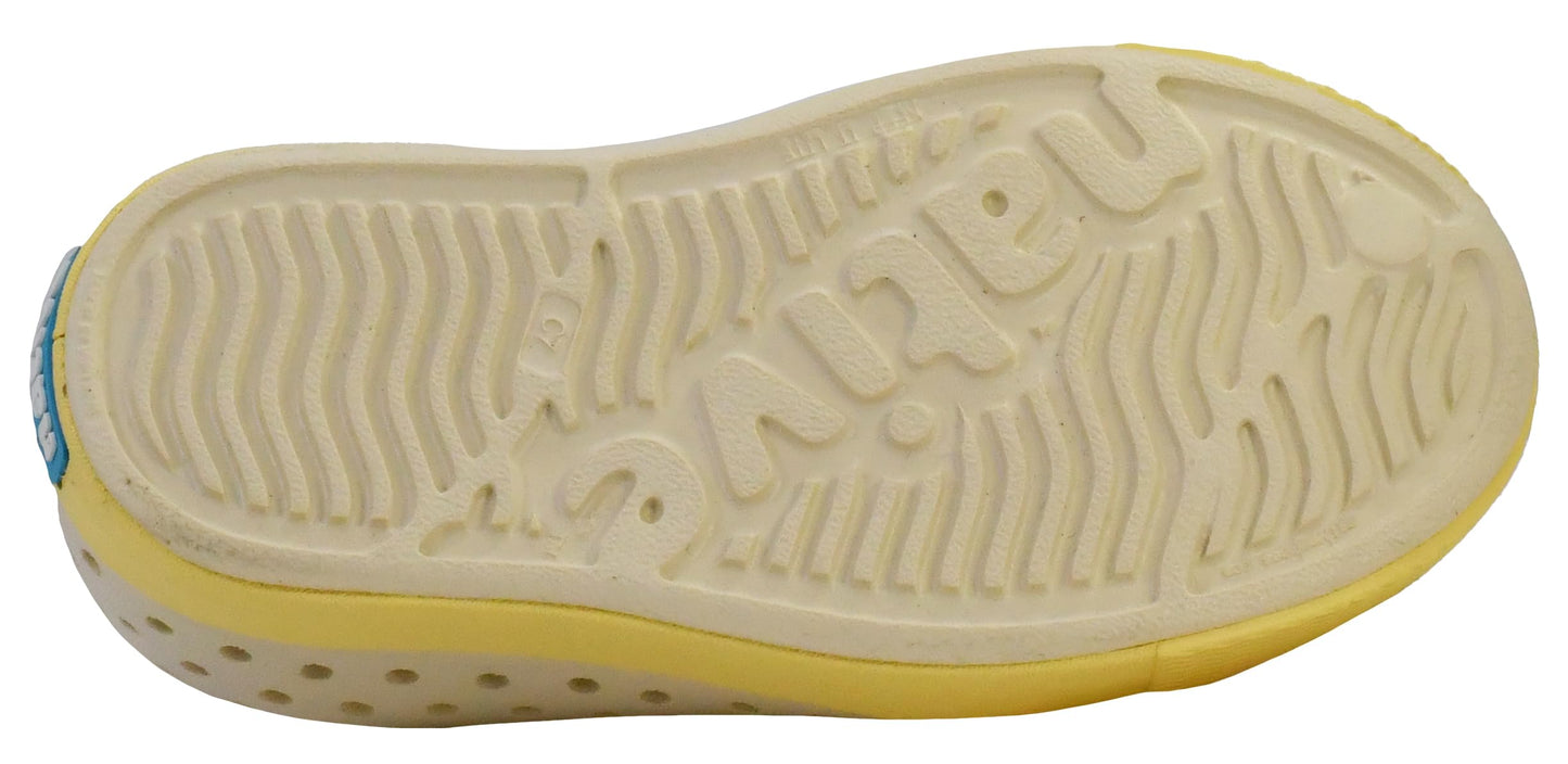 Native Shoes Unisex-Kids Jefferson Sneakers, Bone White/Gone Bananas Yellow, 10 Toddler