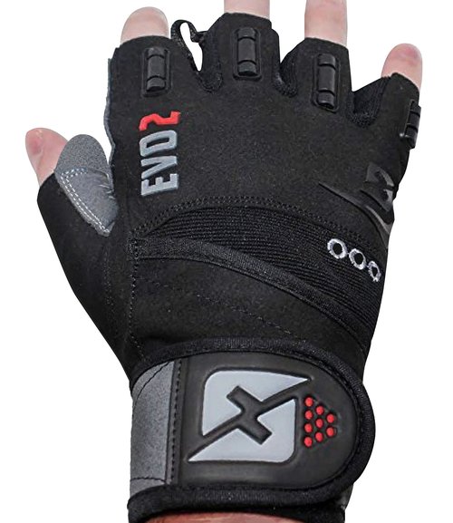 skott 2019 Evo 2 Weightlifting Gloves with Integrated Wrist Wrap Support-Double Stitching for Extra Durability-Get Ripped with The Best Body Building Fitness and Exercise Accessories (Large)