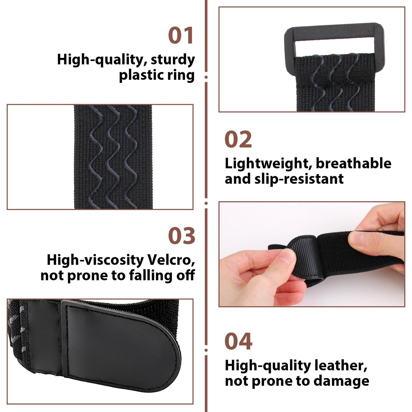 2Pcs Adjustable Elastic Boot Straps for Men, Boots Ankle Fastening Straps for Cowboy, Pant Leg Non Slip Ankle Bands for Biking Hiking Fishing Hunting Wading Gardening Traveling Military Uniforms