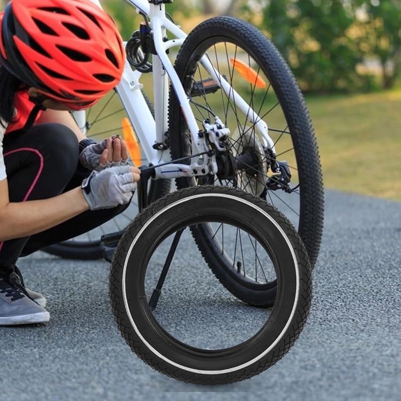 12 Inch Kids Bike Replacement Tire with Anti-Skid Rubber Tread