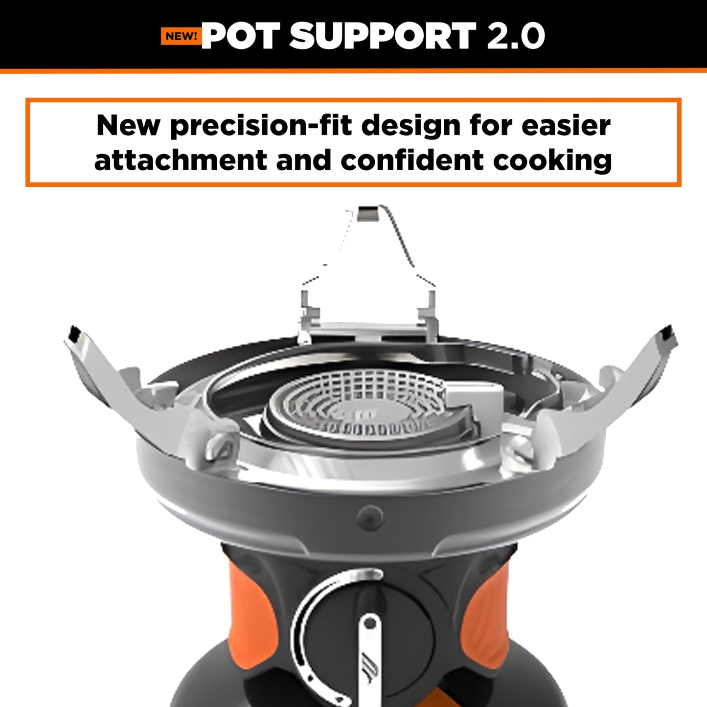 Jetboil Pot Support 2.0 with Foldable Arms for 2025 Jetboil Camp Stove Models, New for 2025