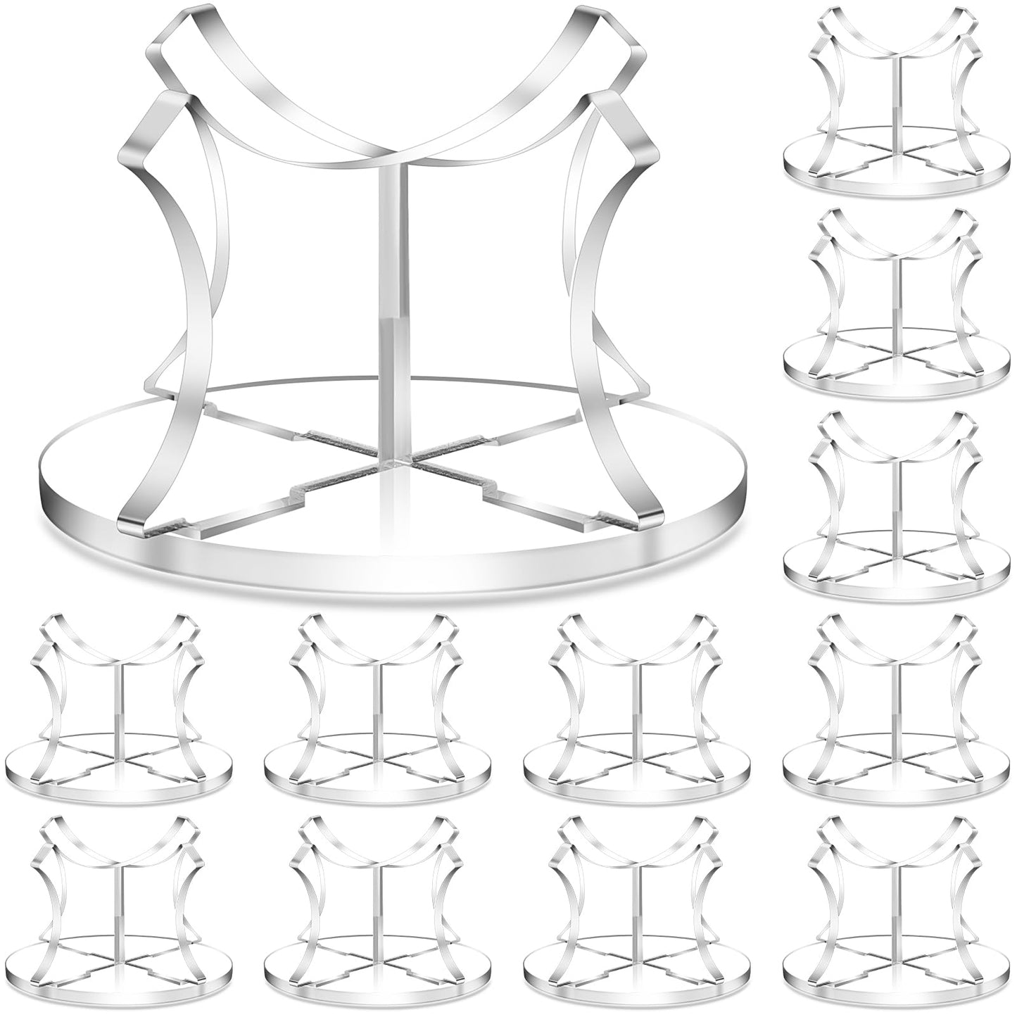 Mudder 12 Pack Baseball Display Stand, Acrylic Ball Display Holder Transparent Sports Balls Stand Holder Rack for Baseball, Golf Balls, Tennis Ball, Softball, Home Office Collection