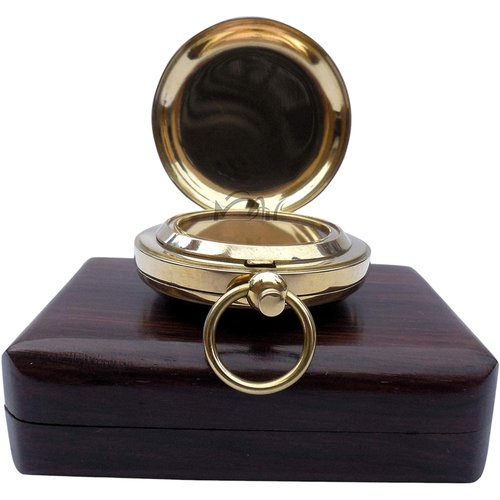 Backpacking Navigation Handmade Brass Personalize Compass for Best Man Get Well Hiking Camping Hunting Trekking Sailing Adventure Travelling Graduation Day Birthday Gifts for Son Back to School