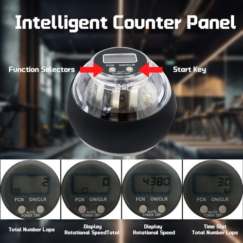 Palashop Curaball Hand Exerciser, 2025 New Curaball Hand Balls, Curaball Torque Ball, Auto-Start Gyroscopic Wrist Exercise Ball with Led Lights (2pcs)
