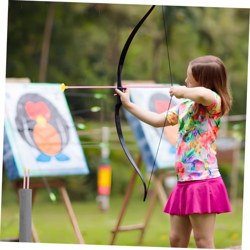 TOYANDONA Sturdy Plastic Suction Cup Arrows for Kids Toy Archery Set Bright Colors 6 Pieces