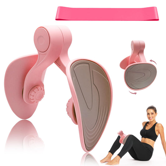 Inner Thigh Exerciser Thigh Trainer Kegel Exerciser, Pelvic Floor Muscle Trainer with Resistance Band -Inner Thigh & Hip Exercise Equipment for Women and Men - Postpartum Rehabilitation Home Workout
