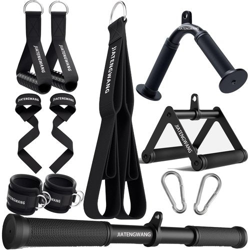 Jiatengwang Cable Machine Attachment for HOM Gym Triceps Pull Down Attachments Cable Machine Accesories Set