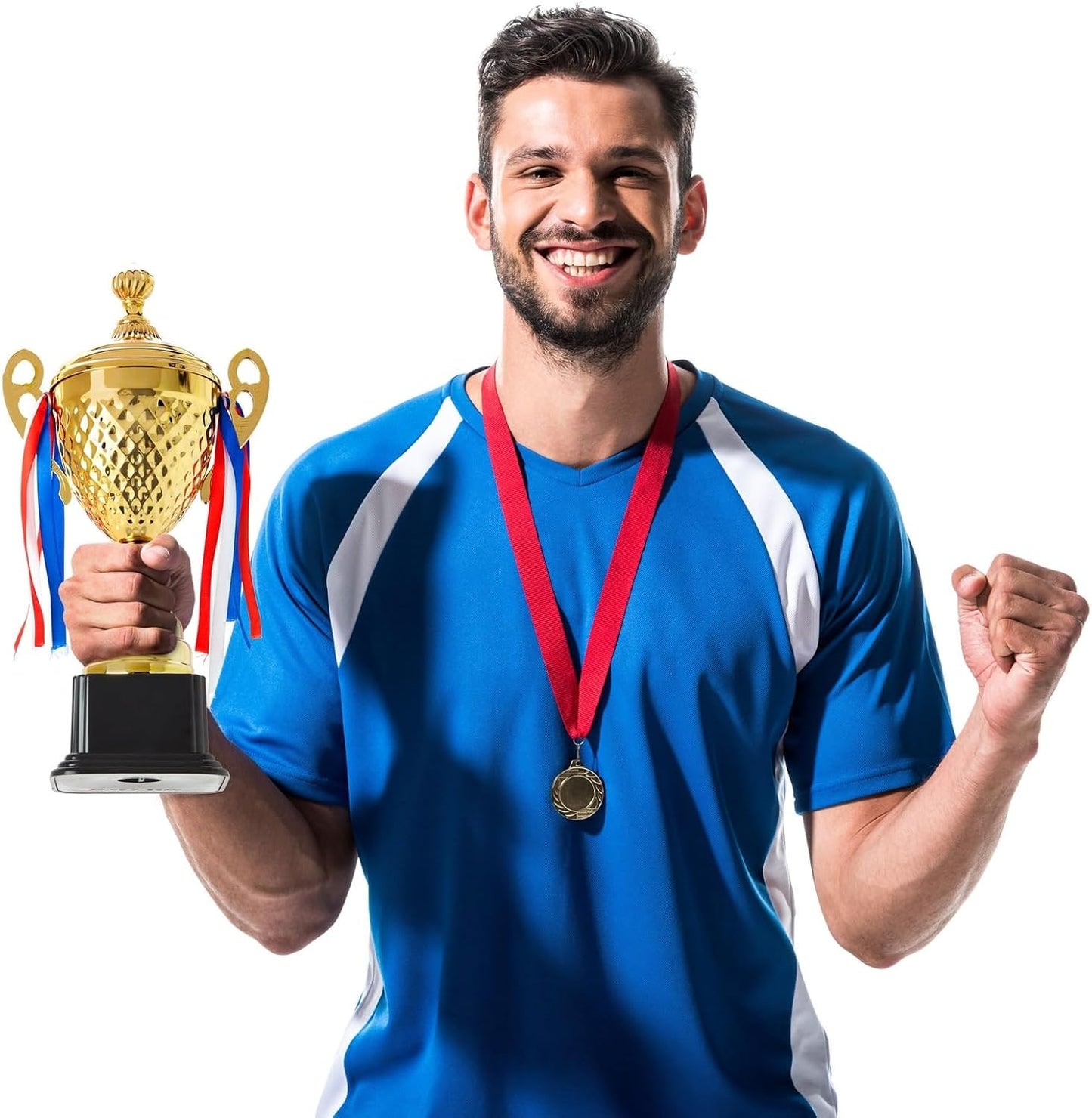 Juvale Large Gold Trophy Cup for Sports Championships, Tournaments, Award Competitions, Spelling Bee (15.2 x7.5 x 4.75 in) - Trophy Award