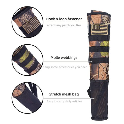 RZAHUAHU Archery Quiver for Arrows Holder Adjustable Hip and Back Bow Hunting and Target Practicing Accessories with MOLLE Tactical System for Kids and Adults Shooting Storage Bags