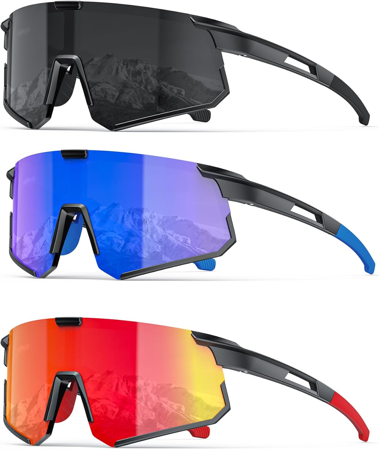 KALIYADI Polarized-Sunglasses Men Running-Sunglasses: Mens Polarized Sports Sunglasses Womens Cycling Driving Fishing