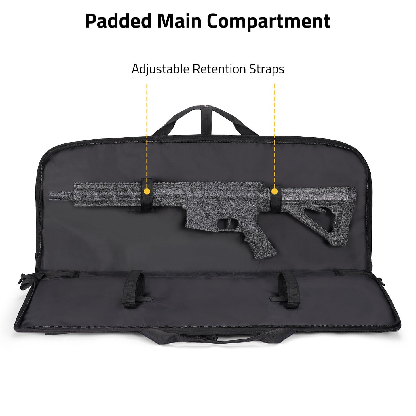 CVLIFE 32" Soft Rifle Case Rifle Bag Ar Pistol Case Gun Case Gun Bag, Short Small Ar Pistol Bag Shotgun Case Lightweight with Lockable Zipper for Outdoor Hunting Shooting, Black