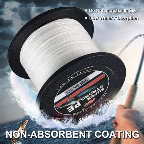 ptaxaeao Braid Fishing Line 12 Strands - Braided Fish Line 100-1000m, Power PE Fishing Wire Abrasion Resistant, Zero Stretch, High Sensitivity, Smaller Diameter