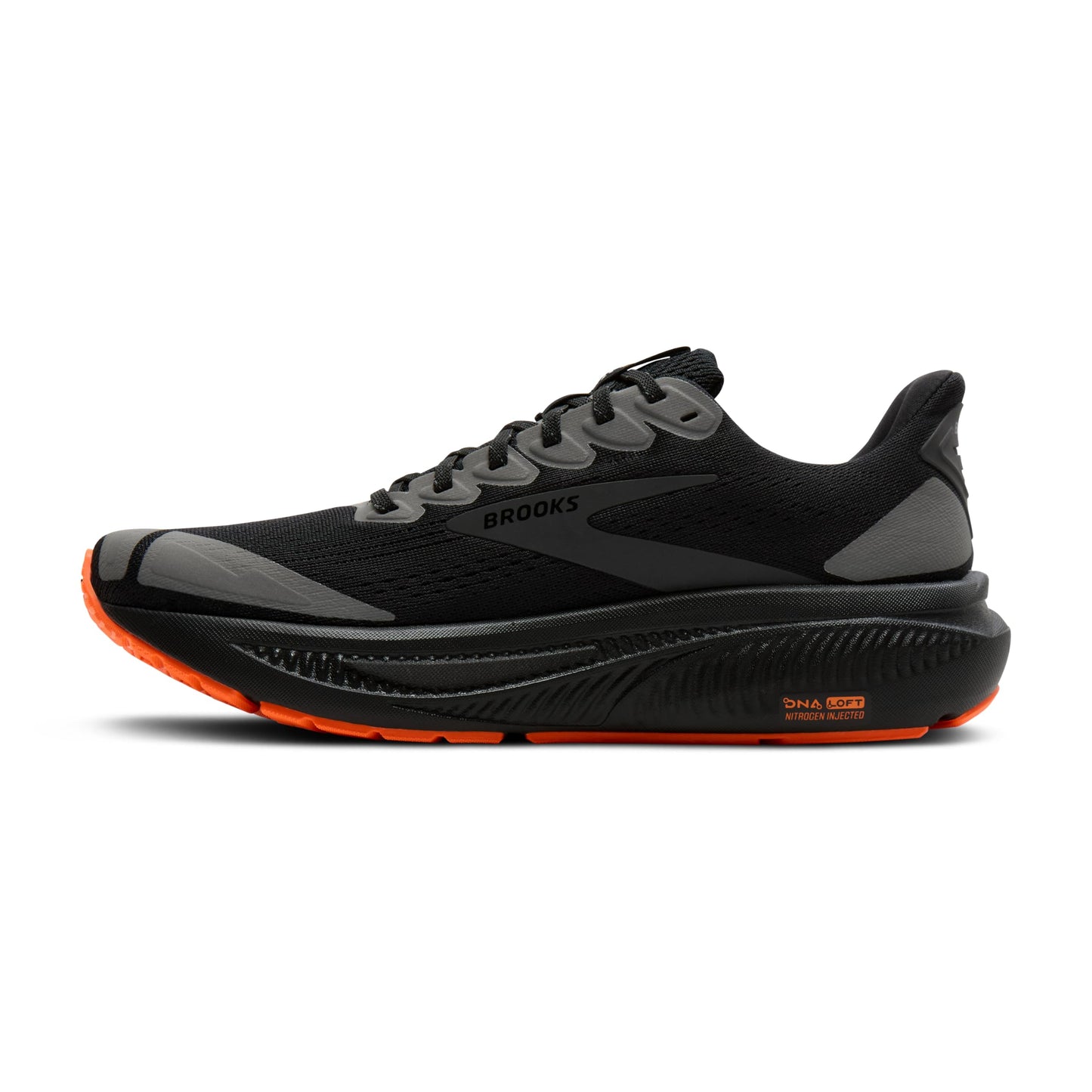 Brooks Women’s Ghost 17 Neutral Running Shoe - Black/Orange - 11 Medium