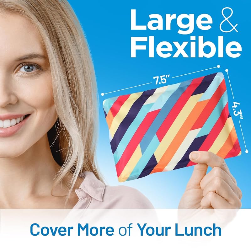 Reusable Ice Packs for Lunch Boxes & Coolers - 4 Pack, BPA-Free