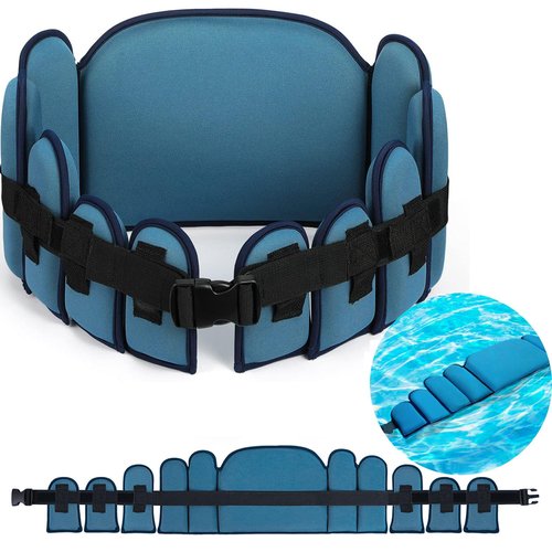Sportneer Aqua Belt Water Aerobics Equipment Swimming Pool Exercise Aqua Float Belts Jogger Floatation Buoyancy Belt Aquatic Training Accessories for Adults Youth Fitness Workout Therapy L