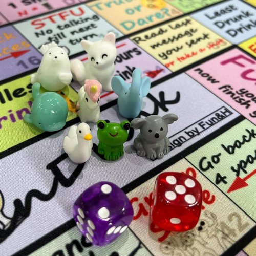 Drinking Game Mat for Adults, Drinking Board Game, Party Board Games for Game Night, Birthday, Family Play or Any Occasion(2-8 Players, Age 21+)