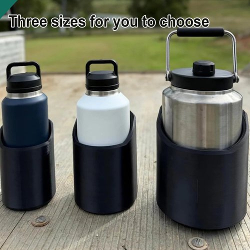 Magnetic Bottle Holder, Big Magnetic Bottle Mounts for 46, 50, 64 Oz, Heavy Duty Magnetic Drink Holder, Portable Magnetic Drink Holder for Tractor Fridge Yacht RV Forklifts Bus Lawnmower Truck (64oz)