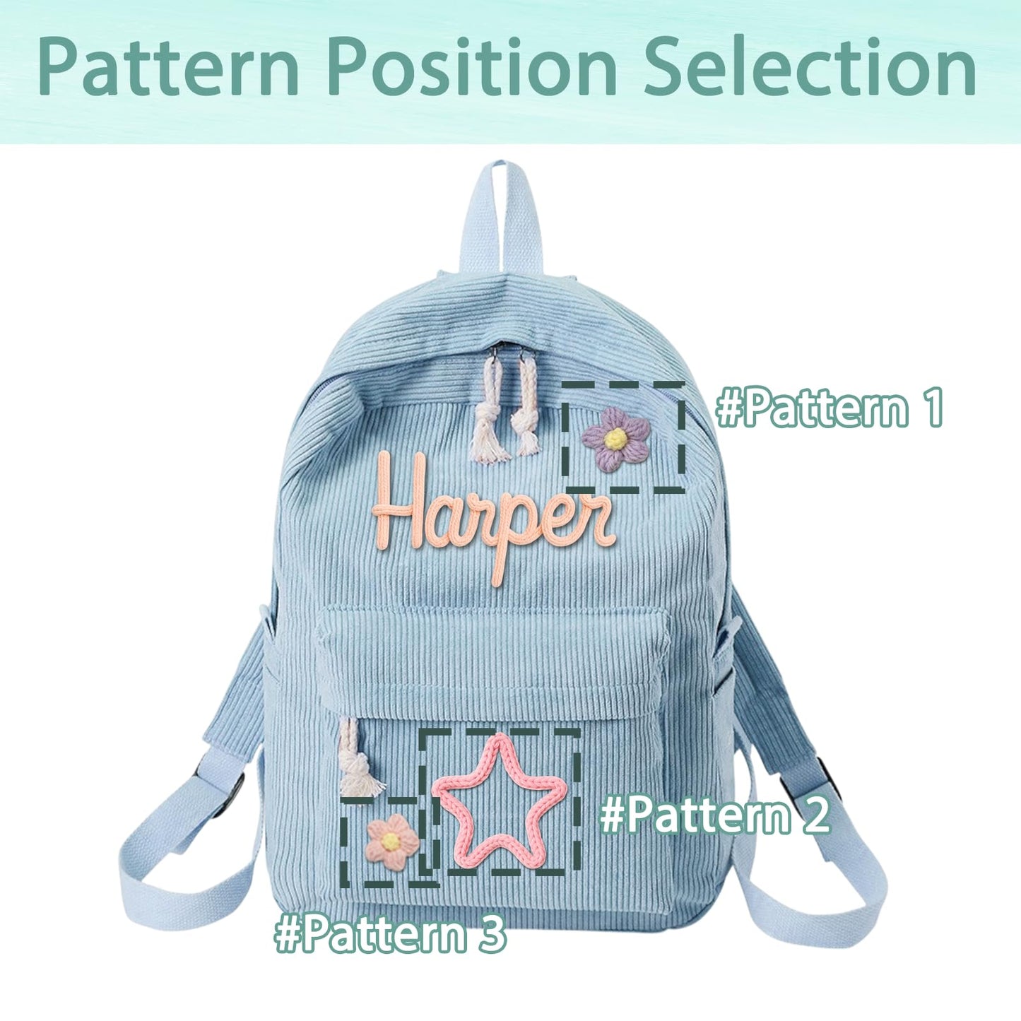 Duckbe Personalized Corduroy Backpack with Name Custom Backpacks for Toddler Girls Boys Bookbags Back to School Bag for Kids Birthday Christmas Children Gifts