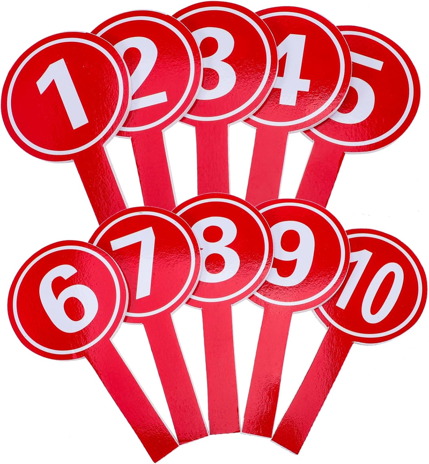 10pcs Handheld Score Paddles Number Score Boards for Voting Auction Competition Use Operate Design