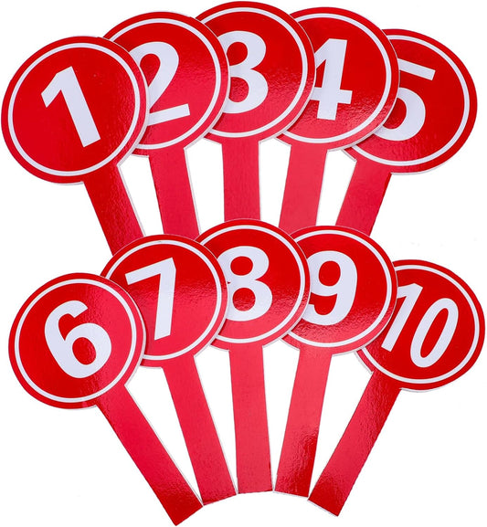 10pcs Handheld Score Paddles Number Score Boards for Voting Auction Competition Use Operate Design