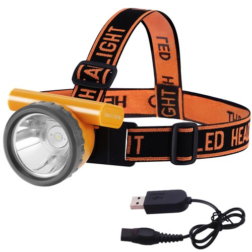 BOMARTE WISDOM LED Rechargeable Headlamp, Lightweight Headlight 120° Adjustable Head Lamp Waterproof Outdoor Forehead Light, 3 Modes for Camping, Hiking, Hunting, Fishing, Running, Car Repair