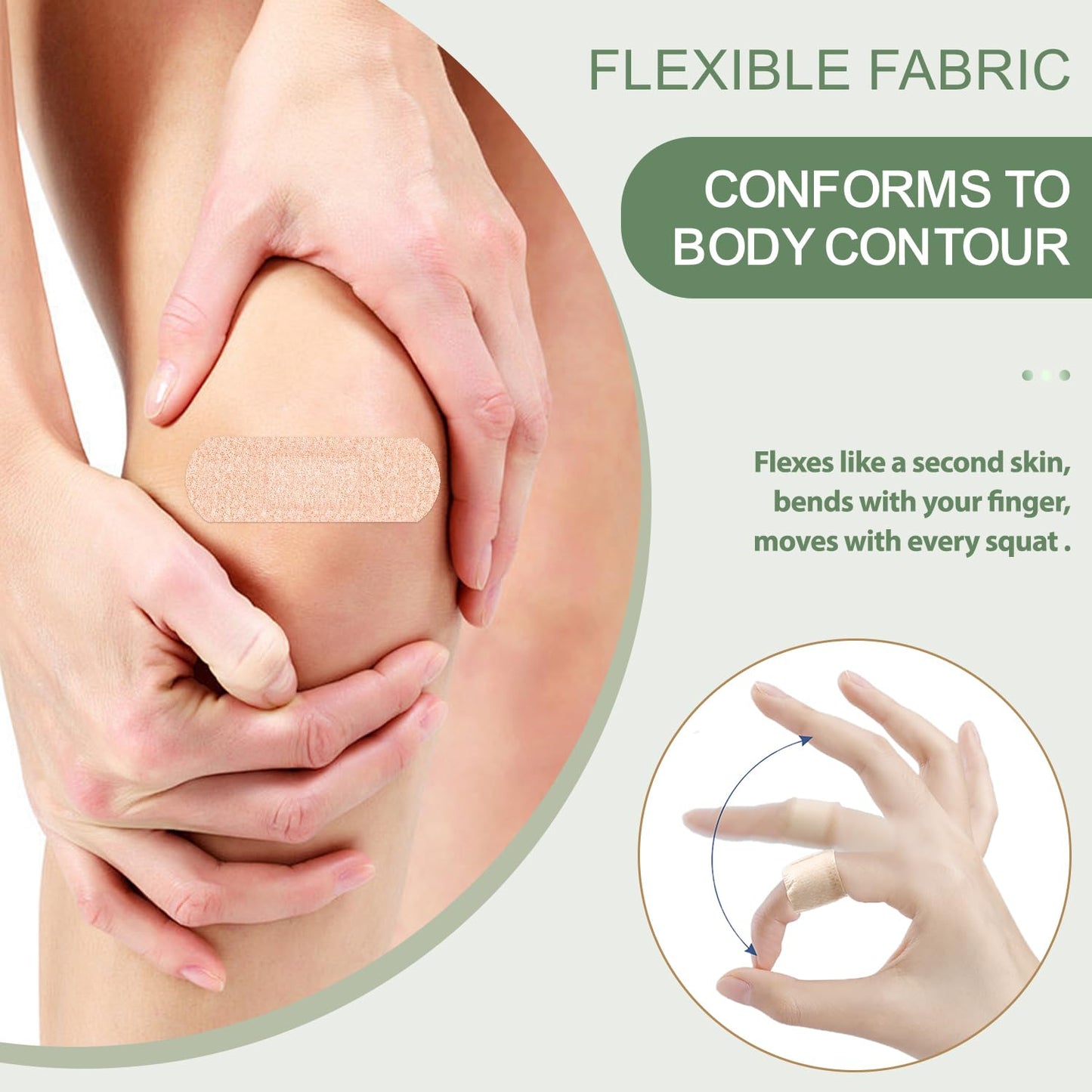 Hysimedy Silicone Bandages for Sensitive Fragile Skin 1"x3" 50 Count Flexible Fabric Latex Free Hypoallergenic Breathable Small Bandages for Wounds Easy Painless Removal for Geriatric and Children