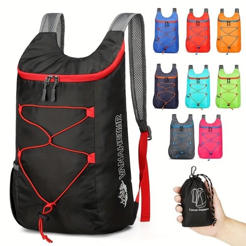 Travel Hiking Outdoor Lightweight Folding Backpack Adjustable shoulder straps, compact design, easy to organize