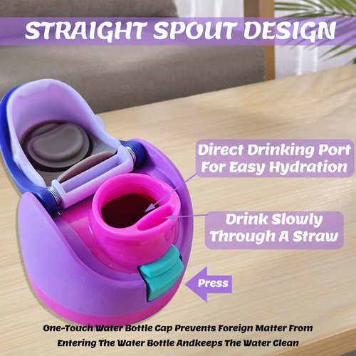 Replacement Cap for Owala Freesip,One Button Water Bottle Top Lid Compatible with Owala Cup 16oz 24oz 32oz 40oz, BPA-Free Replacement Lid Accessory for Owala Free Sip (Purple)