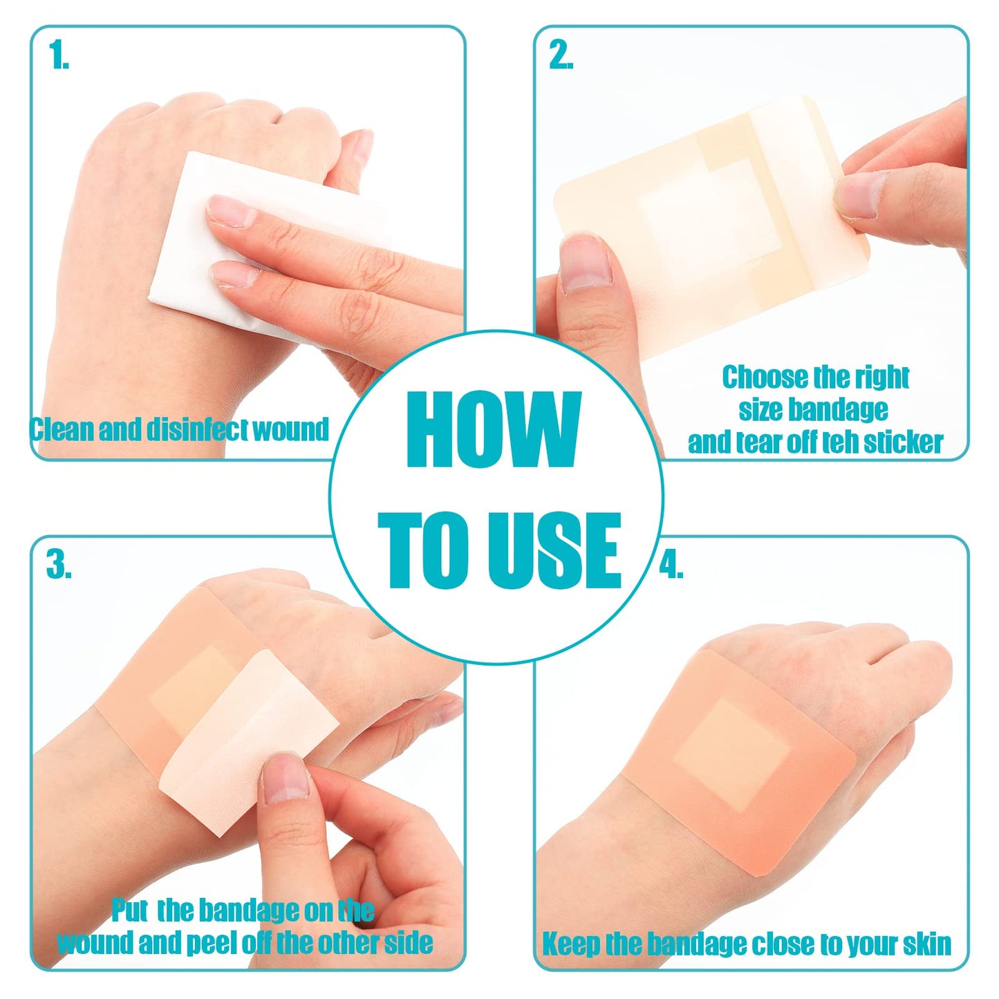 Lounsweer 720 Pcs Assorted Bandage Bulk Variety Pack Flexible Adhesive Breathable Bandage for Waterproof Fingertip Wound Care Face Arm Scrape Knee Multi Size First Aid Kit Refill(Multi Styles,Brown)