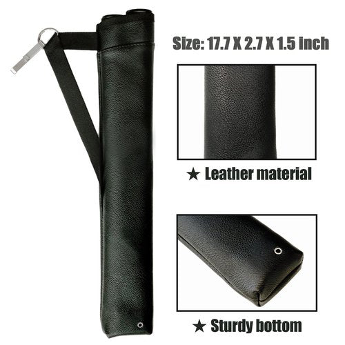 Luoyer Archery Arrow Quiver Hip Tube Quiver with 2-Tubes and Belt Clip Lightweight for Youth Carbon Wooden Crossbow Arrows Holder