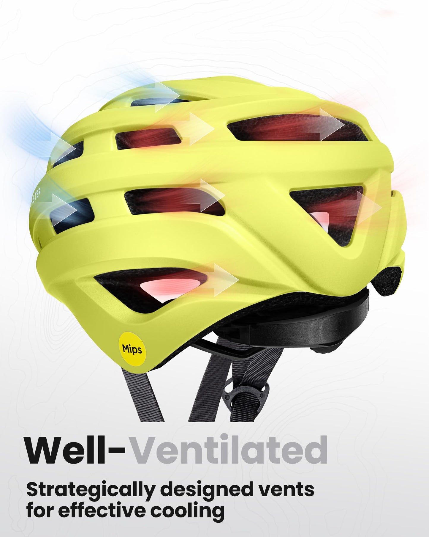 OutdoorMaster MIPS Bike Helmet for Adults-Two Removable Liners & Ventilation in Multi-Environment - Road Bicycle Helmets in Mountain, Motorway for Youth & Adult