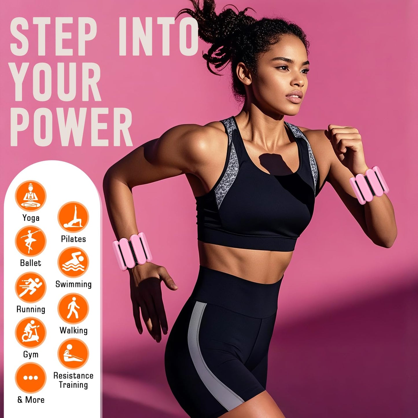 AMORIX Ankle Weights for Women Men, 3 Pairs Wrist Weights Set for Walking Running, 0.5LB/1LB/2LB Each Side Silicone Workout Weights for Gym Fitness,Jogging,Yoga,Strength Training,Physical Therapy